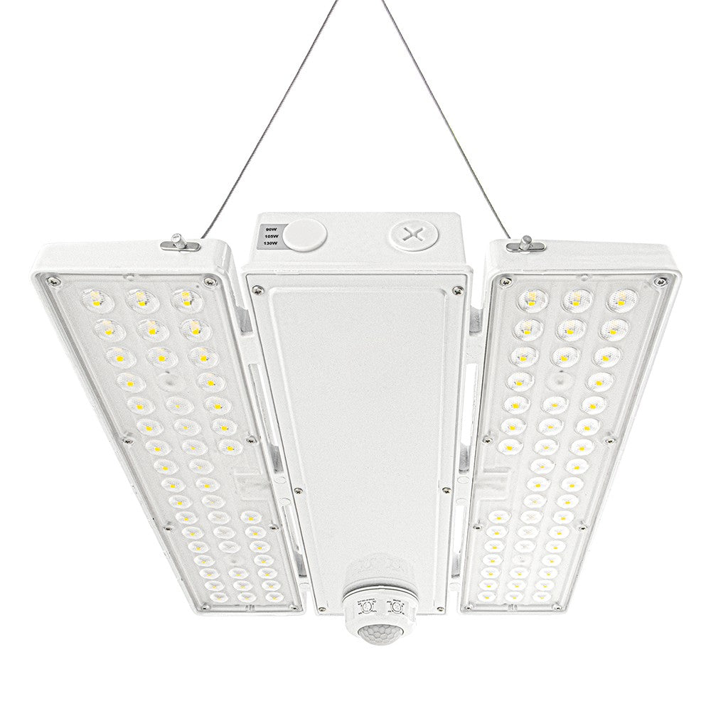 PAVO I LED Bay Light 130W/105W/90W - 20,020 Lumens High Bay Lighting Fixture - 120-277V Wide Voltage - 5000K Daylight White - Replaces 320W Metal Halide - Perfect for Warehouses, Garages & Industrial Spaces