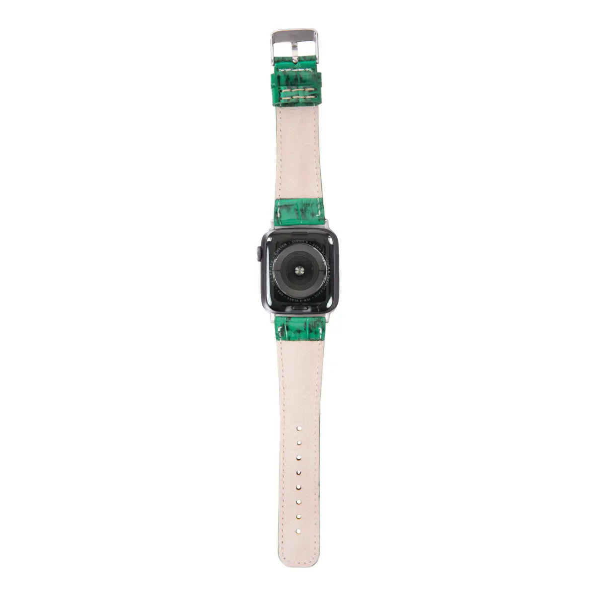 Premium Green Crocodile Pattern Leather Apple Watch Band - Stylish & Durable Replacement Strap for Apple Watch Series 1-9 - Perfect for Business, Casual & Outdoor Activities