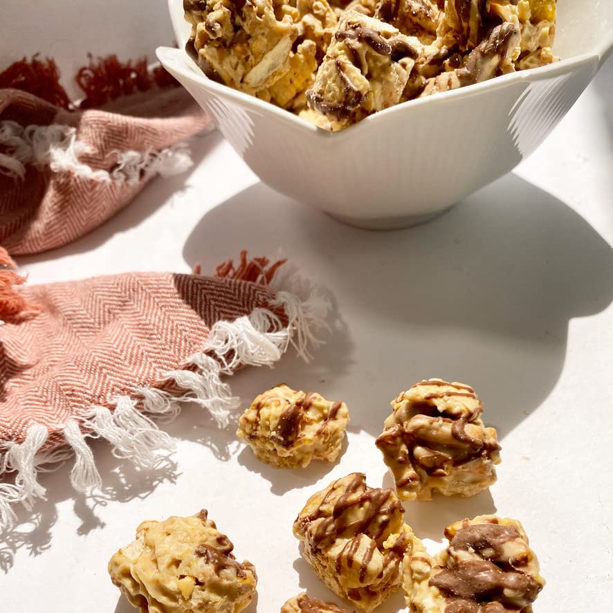 Crunchy Peanut Butter Chocolate Snack Mix - Sweet & Salty Trail Mix in Resealable Packs (4.25oz x 3) | Perfect for Office Snacks, Road Trips & Kids Lunch Boxes | Gluten-Free Party Treats for Adults & Family Gatherings