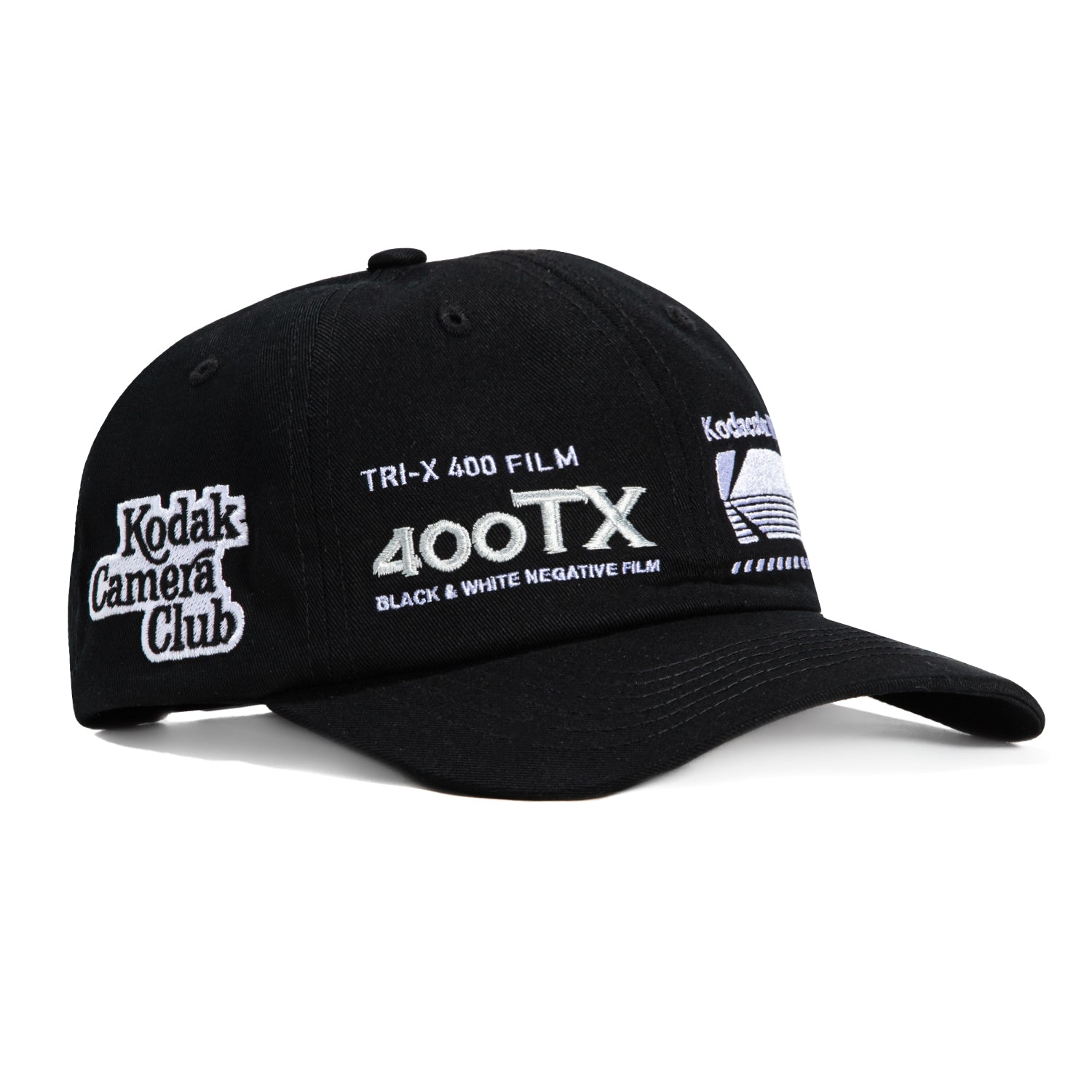 HUF x Kodak Snapback Relaxed Hat - Black | Adjustable Dad Hat for Men & Women | Perfect for Streetwear, Photography Enthusiasts & Outdoor Activities