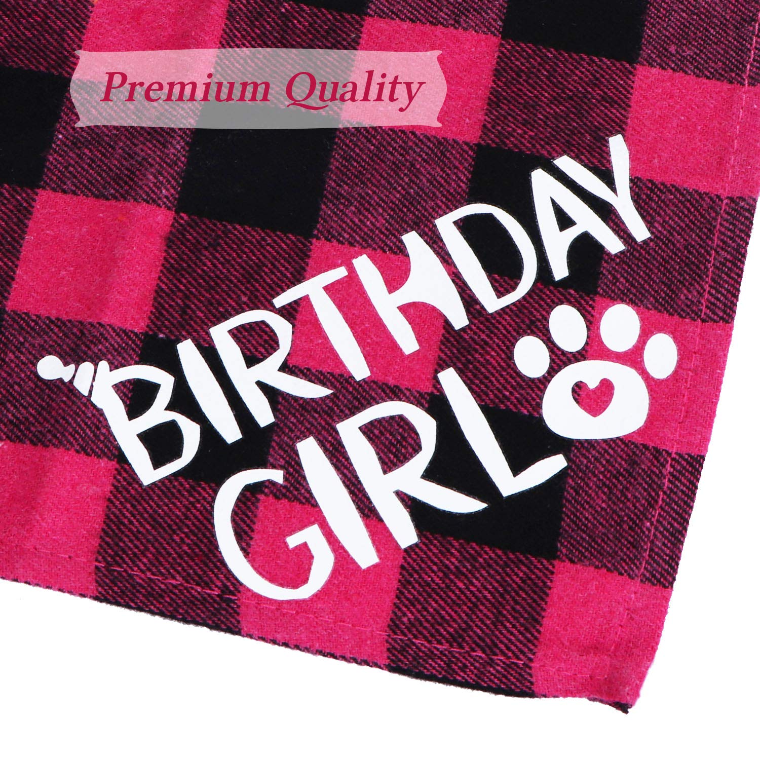 STMK Dog Birthday Outfit for Girl Puppies - Floral Bandana, Tutu Skirt, Number Crown Hat & Bowtie Set with Happy Birthday Banner - Perfect for Pet Birthday Parties, Photo Shoots & Special Celebrations (Rose)