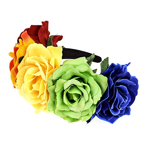 Rainbow Rose Hair Band