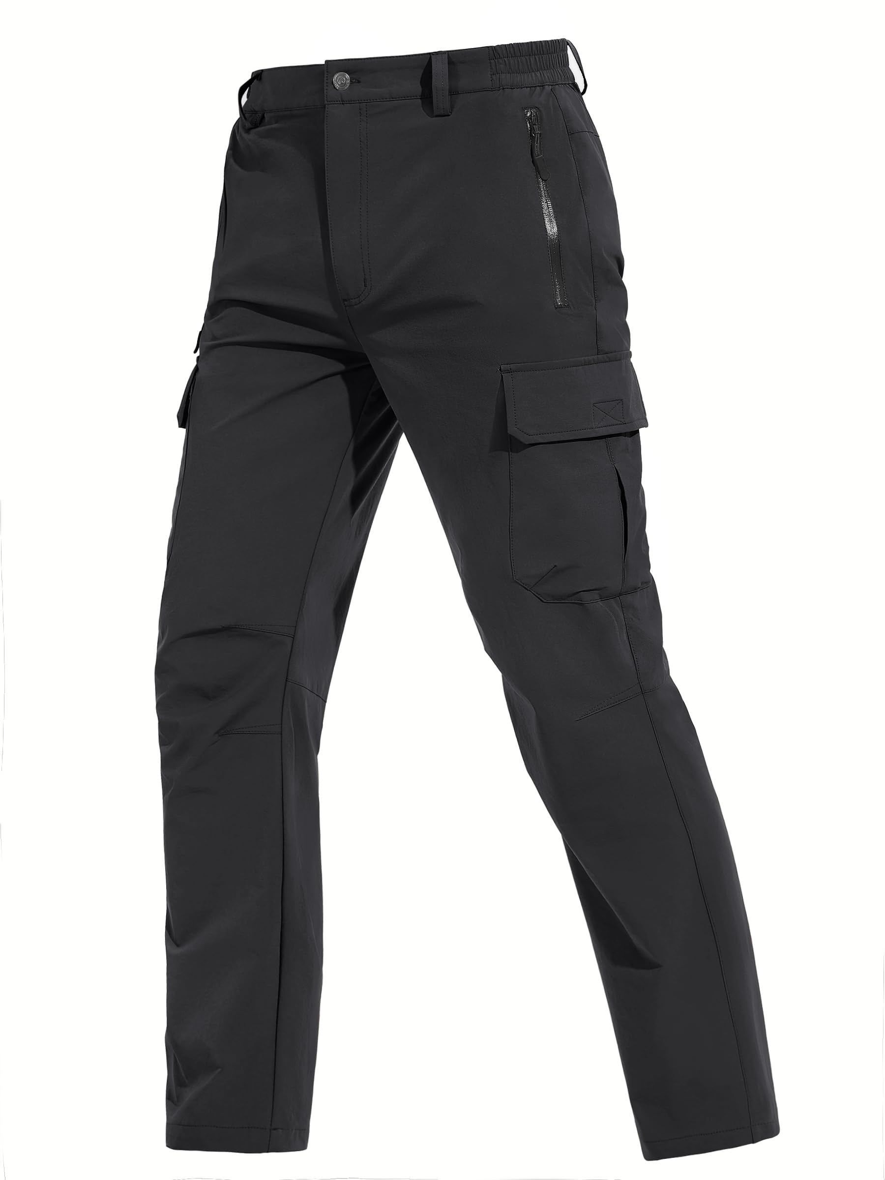 TACVASEN Men's Cargo Pants - 5 Pocket Water Resistant Quick Dry Lightweight Stretch Ripstop Pants for Hiking, Work, Travel & Outdoor Adventures