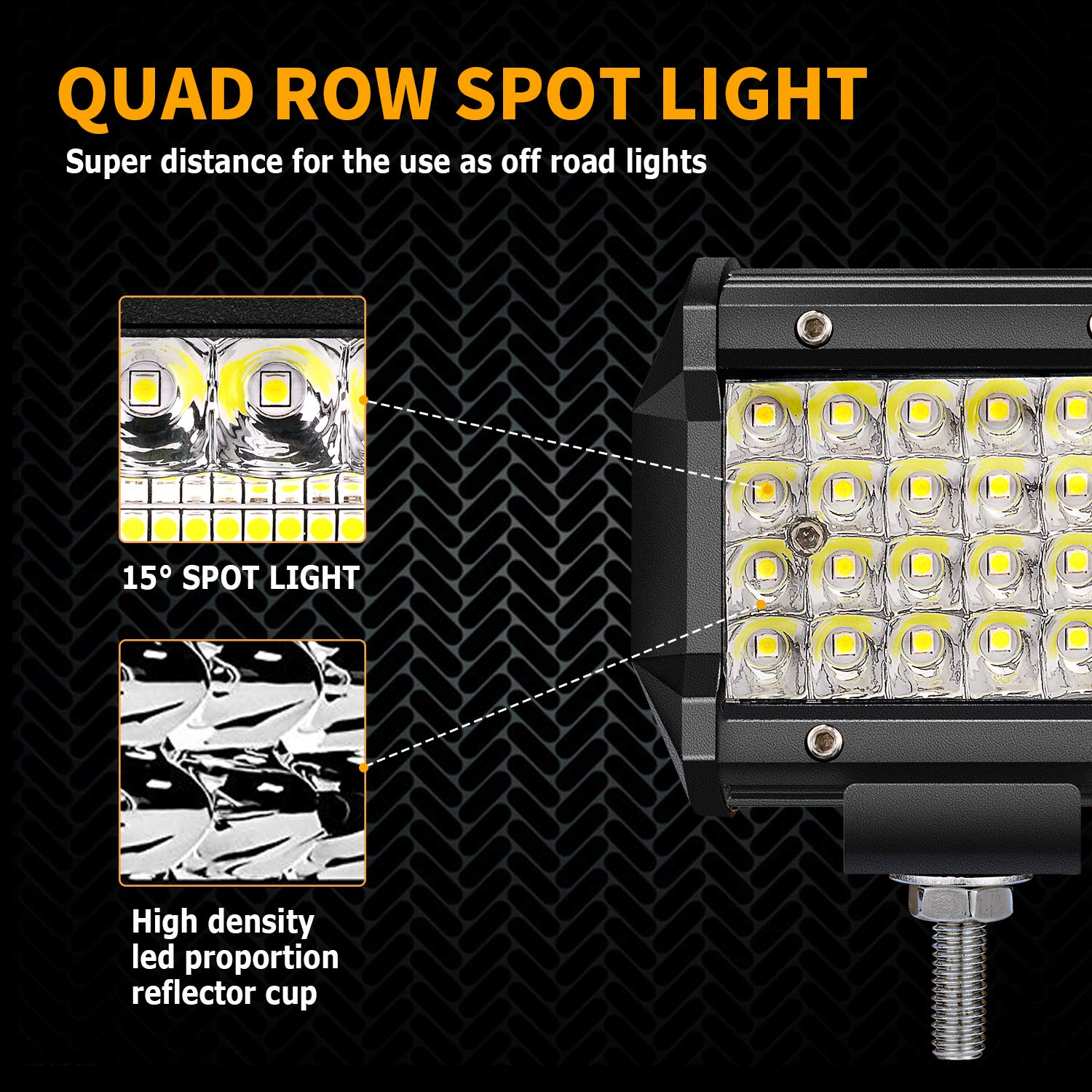 72W Turbo SII 4 Inch LED Pod Lights - Waterproof Spot Beam Fog Lights with Wiring Harness for Trucks, ATVs, UTVs, SUVs & Boats (4-Pack) - Perfect for Off-Roading, Night Driving & Marine Applications