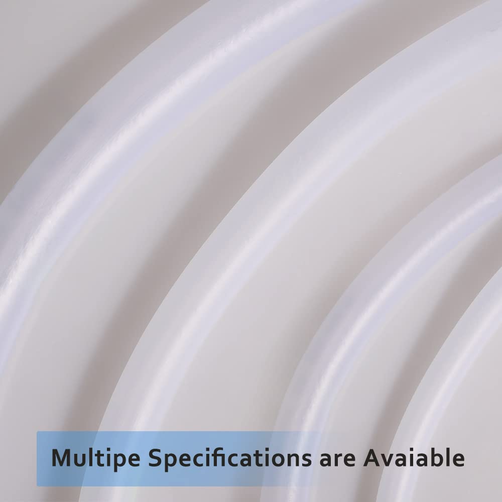 Flexible PVC Latex Tubing 3/4 Inch ID - Highly Elastic Hybrid Vinyl Tube for Water & Air Transport - Household & Garden Hose - Frosted White (9.84Ft/3M) - Perfect for DIY Projects, Aquariums, and Irrigation Systems