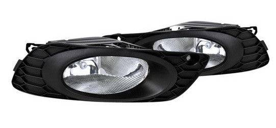 2012 Honda Civic Sedan H11 Fog Lights Kit - Chrome Housing with Clear Lens - Durable Replacement Fog Lights for Night Driving & Bad Weather Visibility