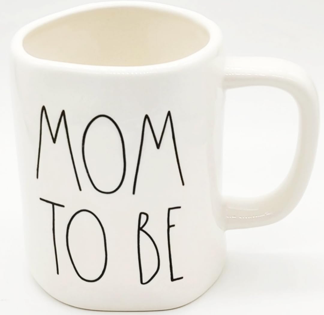 Rae Dunn by Magenta Artisan Collection MOM TO BE Ceramic Large Coffee Mug - Perfect for Pregnancy Announcements, Baby Showers & Mother's Day Gifts