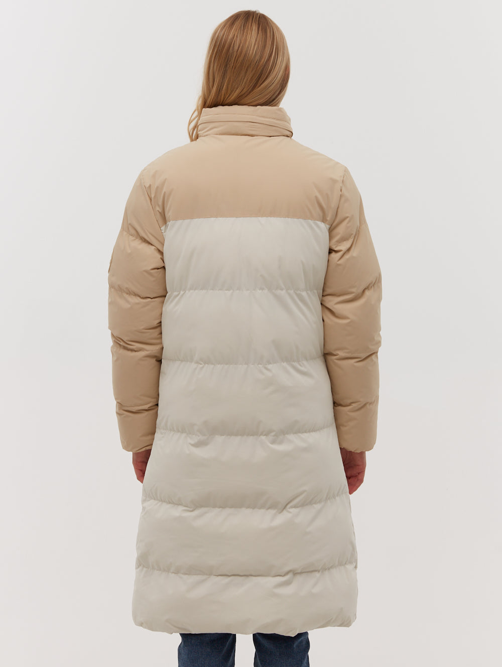 Stylish Phyllis Two-Tone Long Parka Coat for Women - Waterproof Winter Outerwear for Cold Weather, Fashionable Layering for Urban Commute & Outdoor Adventures