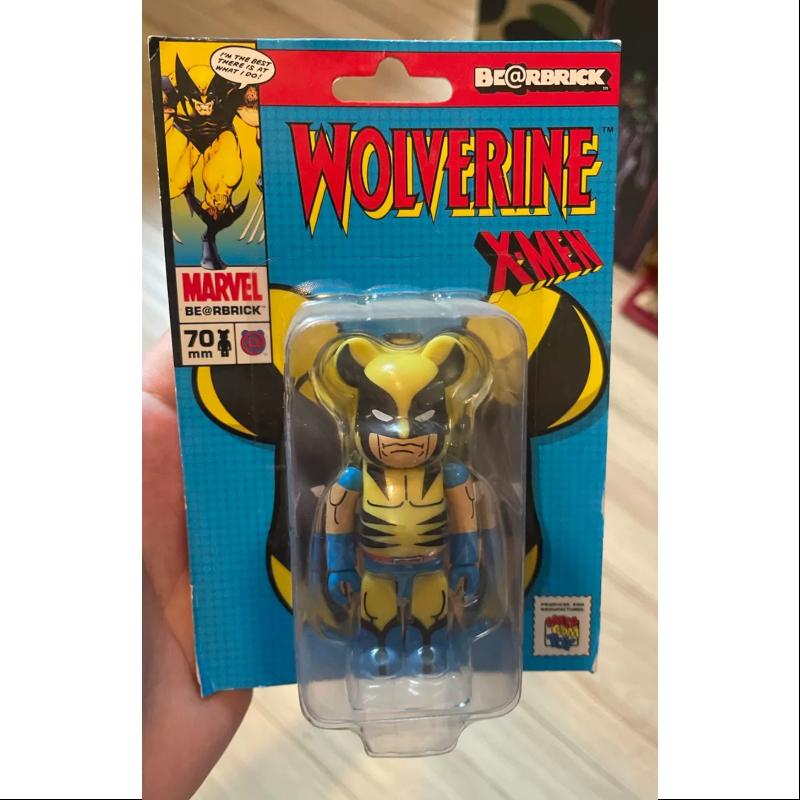 Limited Edition Bearbrick MARVEL X-MEN Wolverine 100% Vinyl Figure by Medicom - Collectible Toy for Marvel Fans, Home Decor & Gift for Superhero Lovers