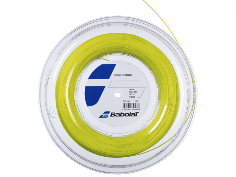 Babolat RPM Rough 200M Tennis Strings - High Performance Polyester String for Spin & Control - Perfect for Competitive Play & Tournament Matches