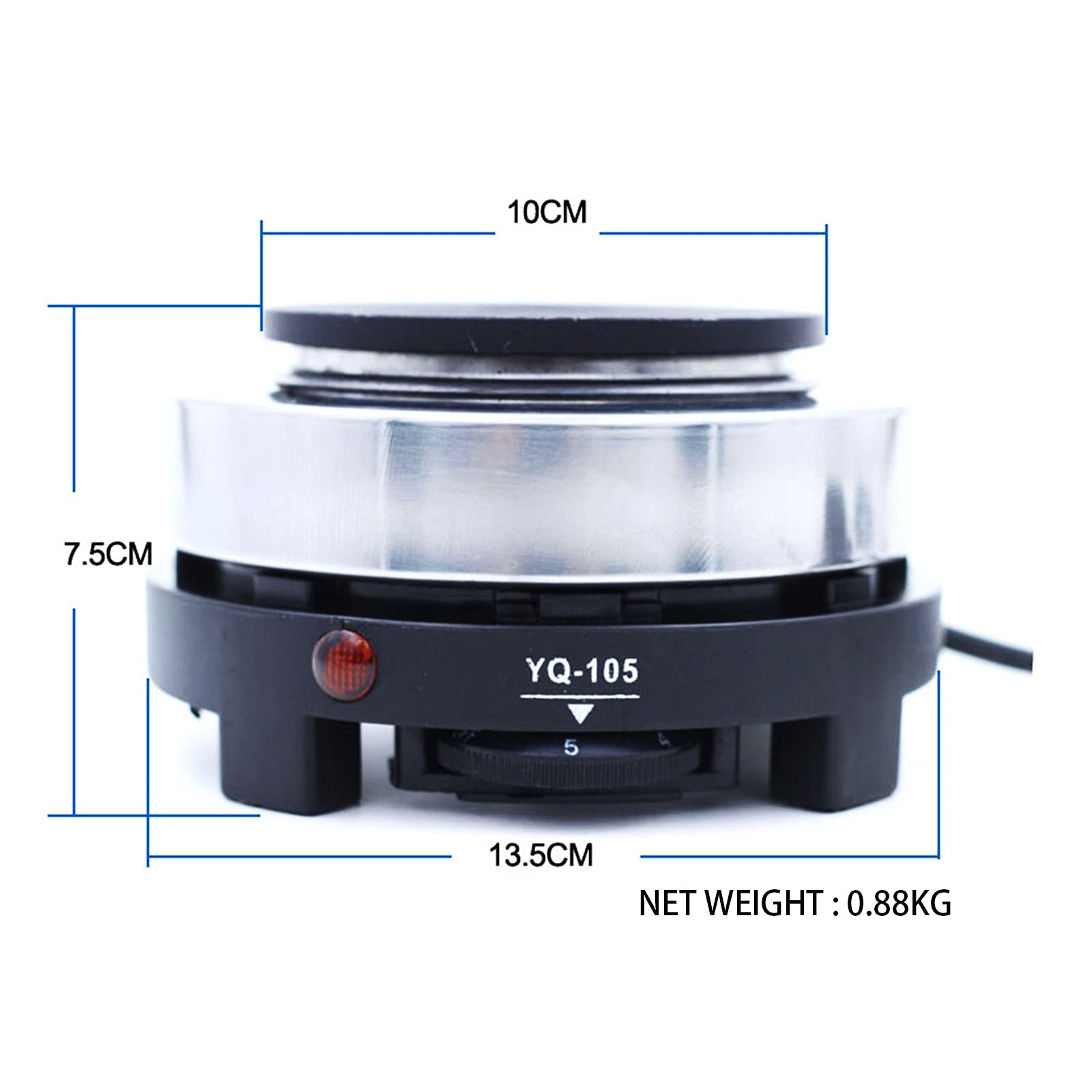 6 Cups Electric Stovetop Espresso Maker - Stainless Steel Moka Pot for Italian & Cuban Coffee - 300ml Cafetera - Perfect for Home, Office & Camping Brewing
