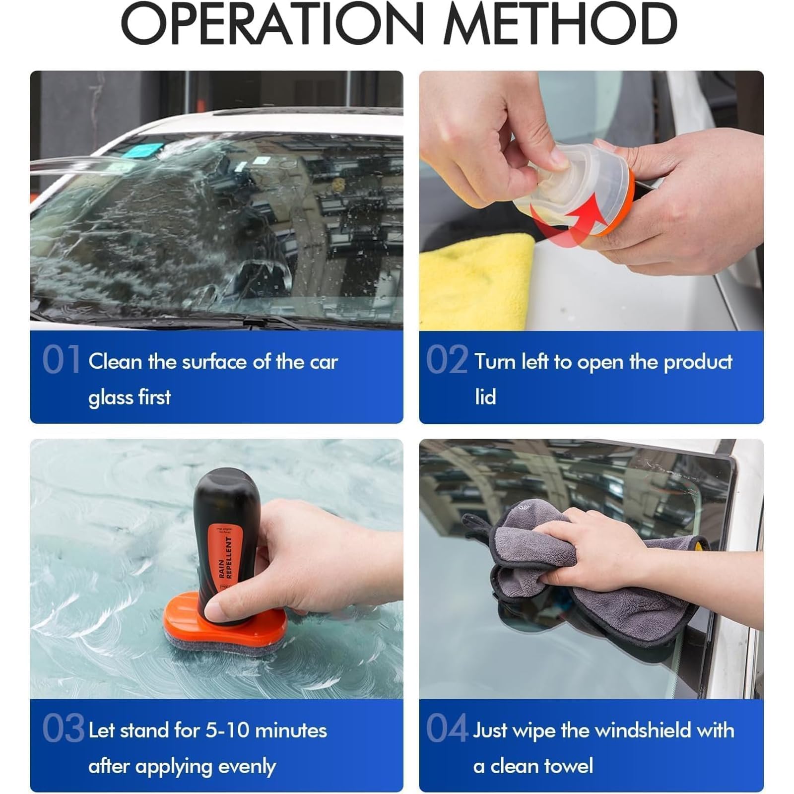 Drigenos 2024 Premium Hydrophobic Windshield Glass Coating - Scratch-Free, Enhances Clarity & Visibility - Long-Lasting Water Repellent for Cars, Trucks, Motorcycles - Ideal for Rainy Weather & Night Driving (1pc)