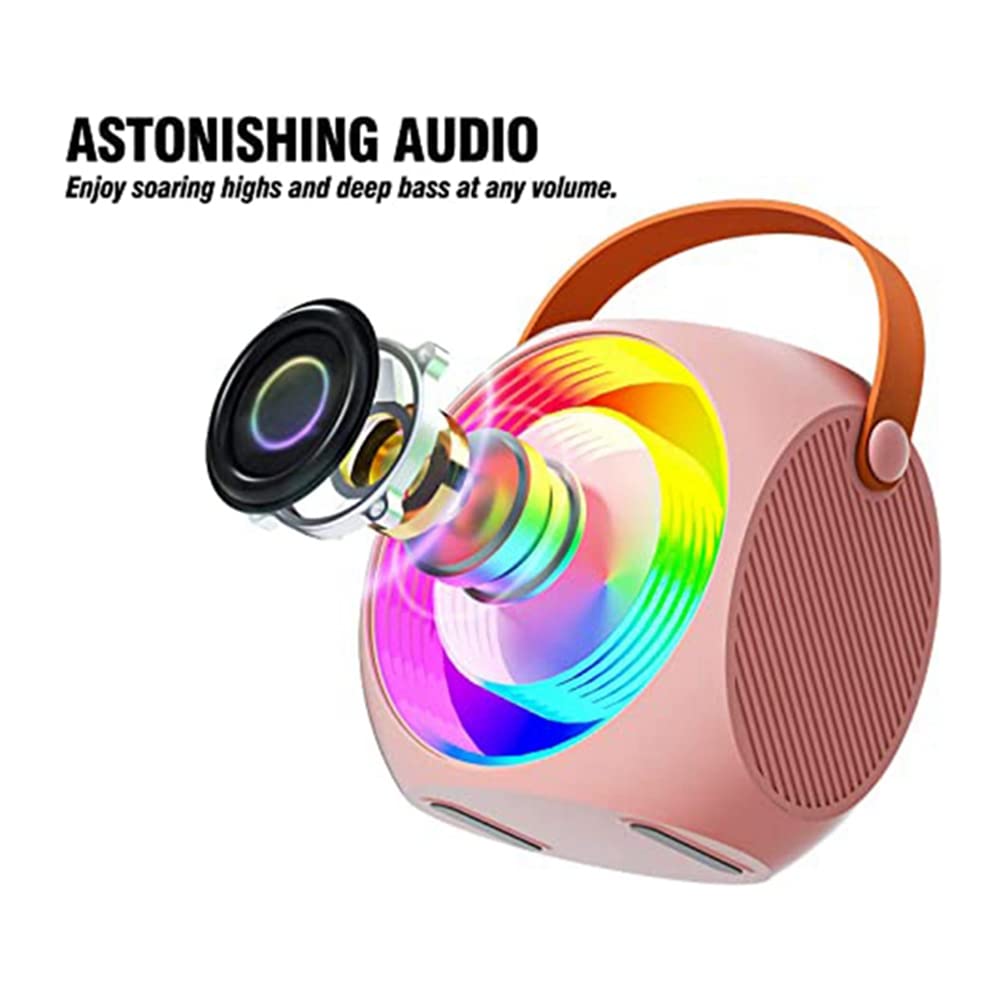 Greethga Portable Bluetooth Karaoke Speaker with 2 Wireless Microphones - High-Quality Sound for Home Parties, Outdoor Gatherings & Birthday Gifts | Perfect for Singing, Dancing & Entertainment