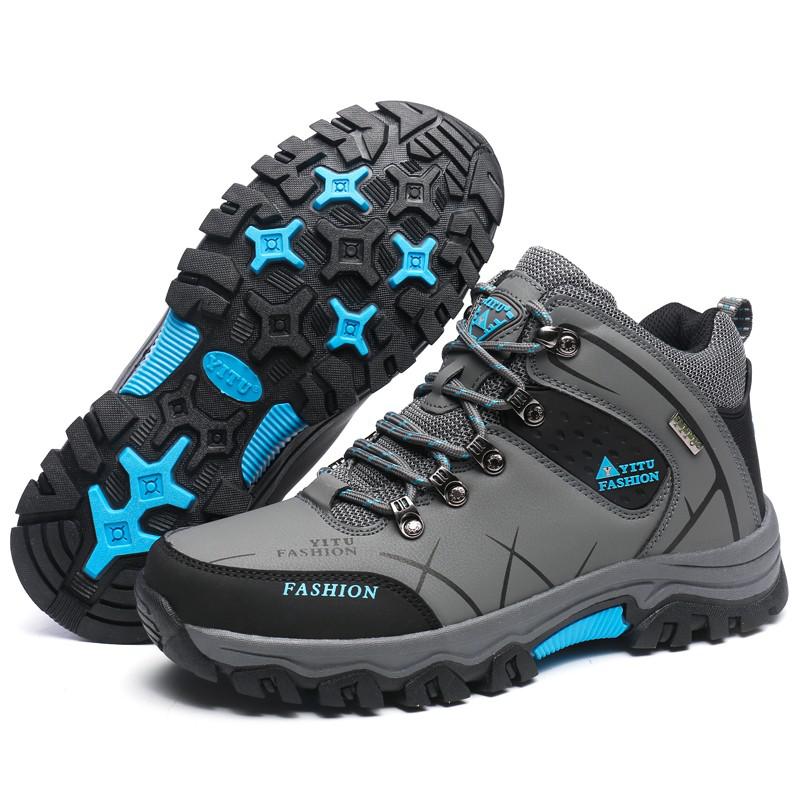 Waterproof Men's Winter Snow Boots - Leather Hiking Boots for Outdoor Work & Travel - Super Warm & Durable (Sizes 39-47) - Perfect for College, Camping & Winter Adventures