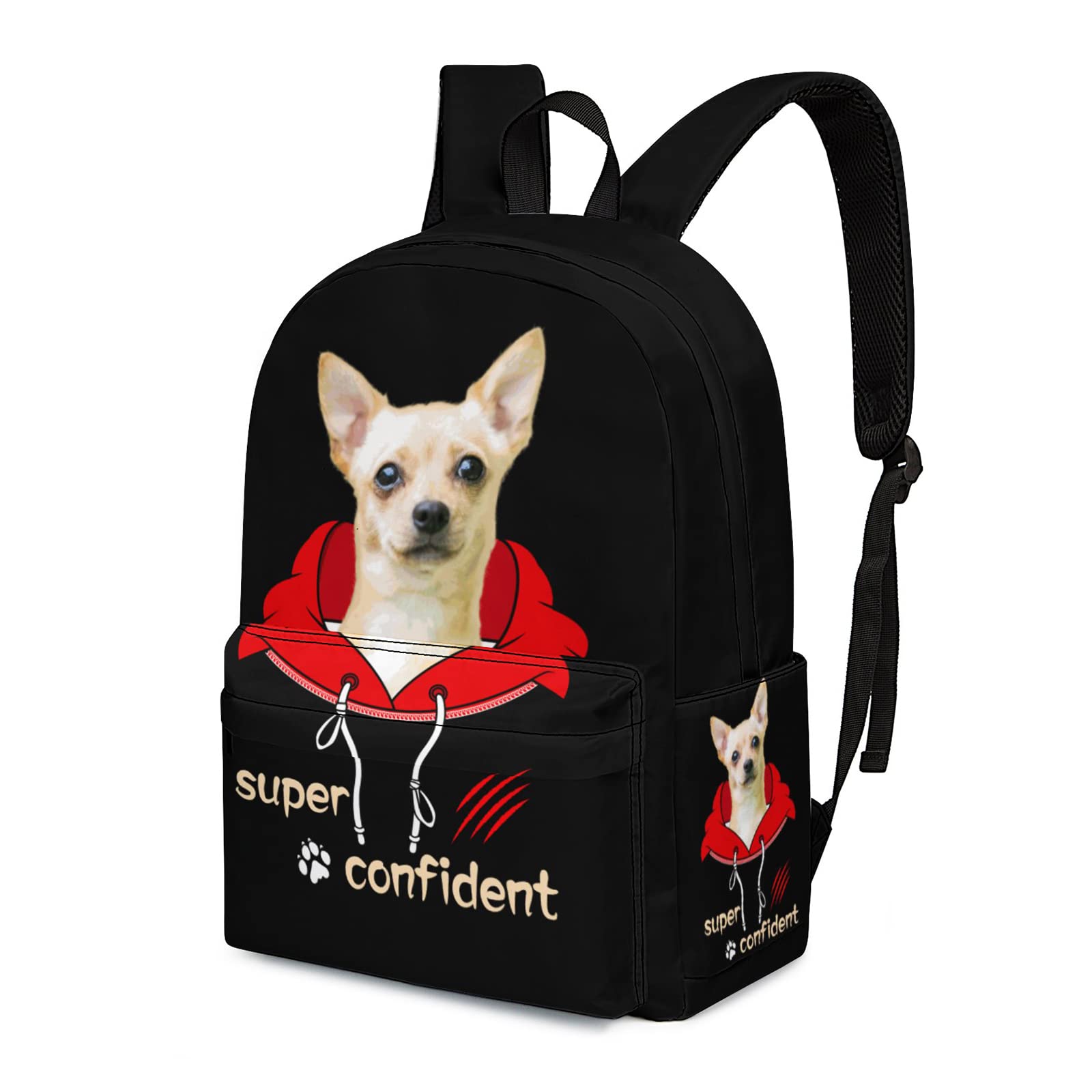 Funny Chihuahua Dog Print Backpack - Cartoon Pet Laptop Backpack for Travel, Hiking & School - Durable Unisex Backpack for Men, Women, Boys & Girls | Perfect for Daily Commute, College & Outdoor Adventures