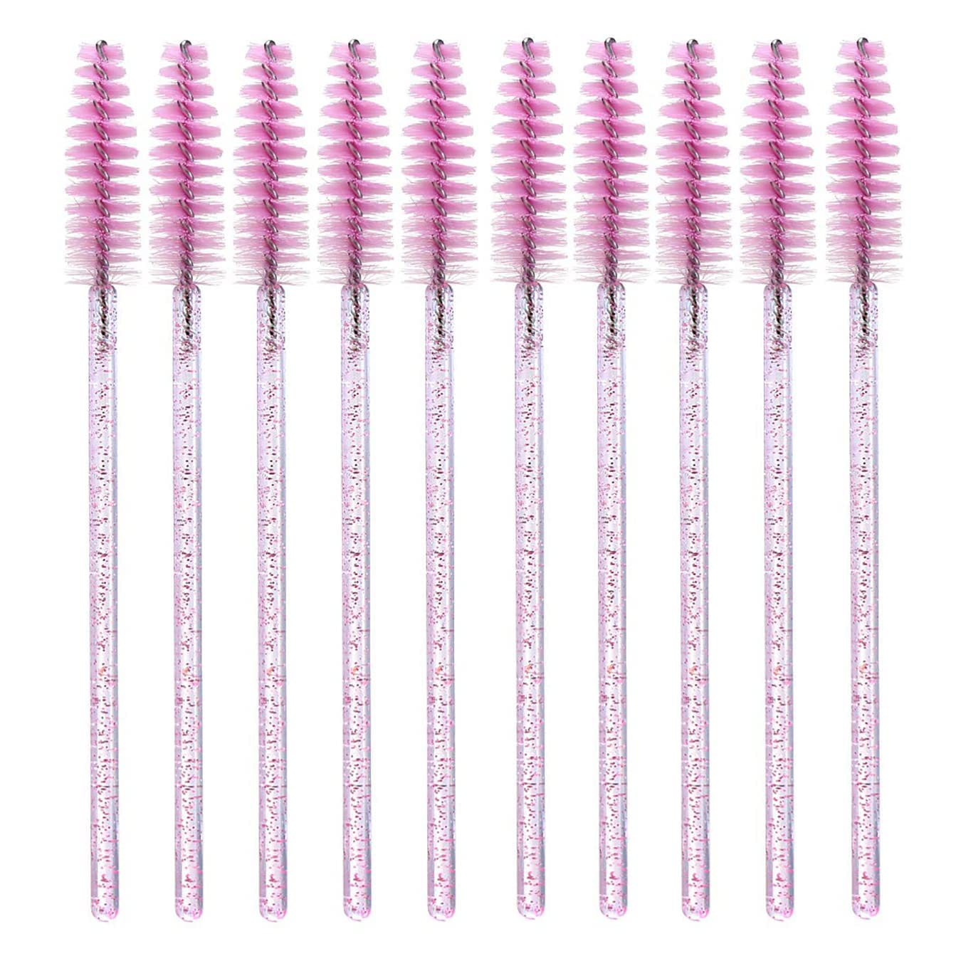 MYYNTI Professional Eyelash Mascara Brushes & Eyebrow Applicator Kit - 50pcs Multicolor Spoolie Wands for Lash Extensions & Makeup Application | Perfect for Salon Professionals, DIY Beauty & Home Use