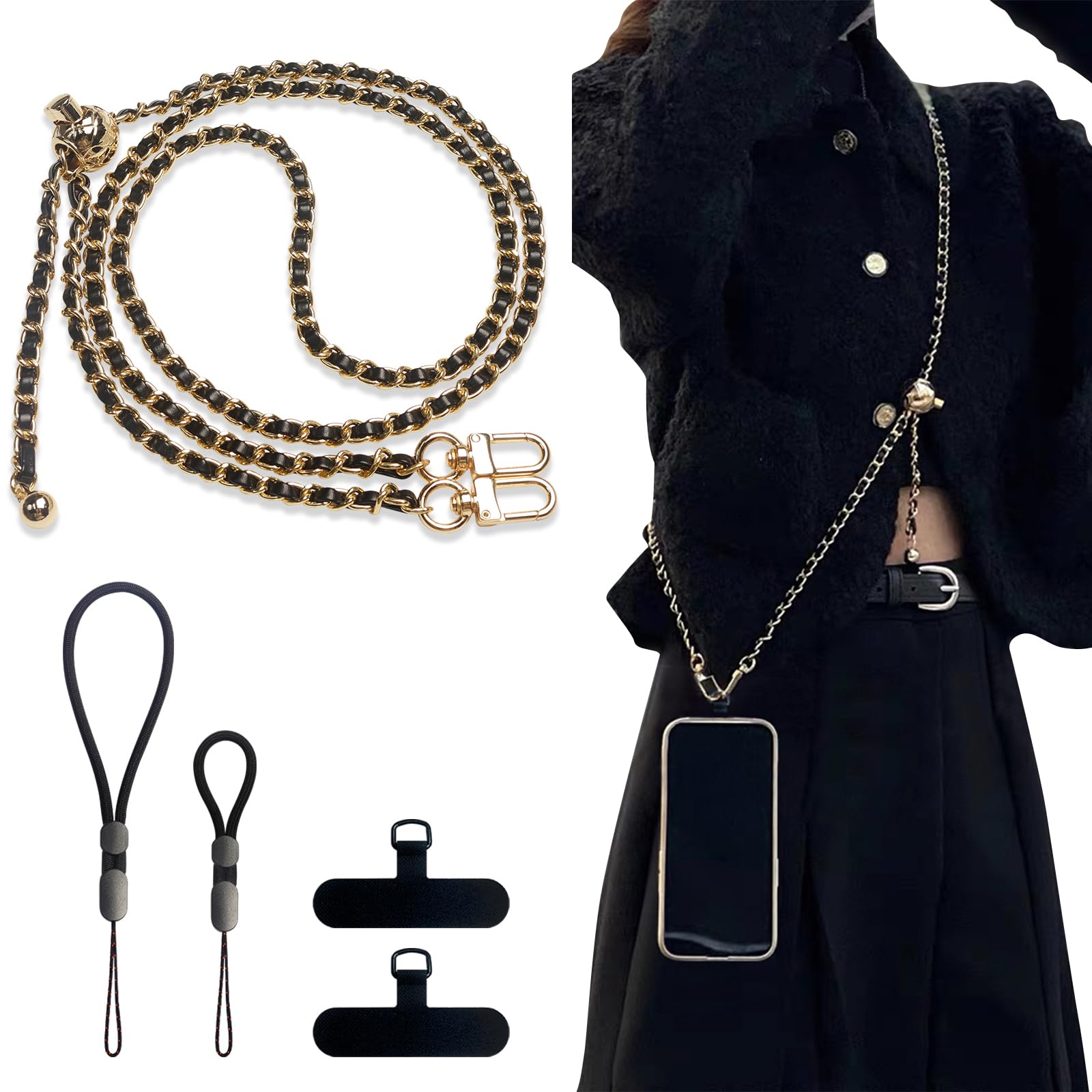 Universal Phone Lanyard with Adjustable Straps - for Smartphones & Crossbody Use