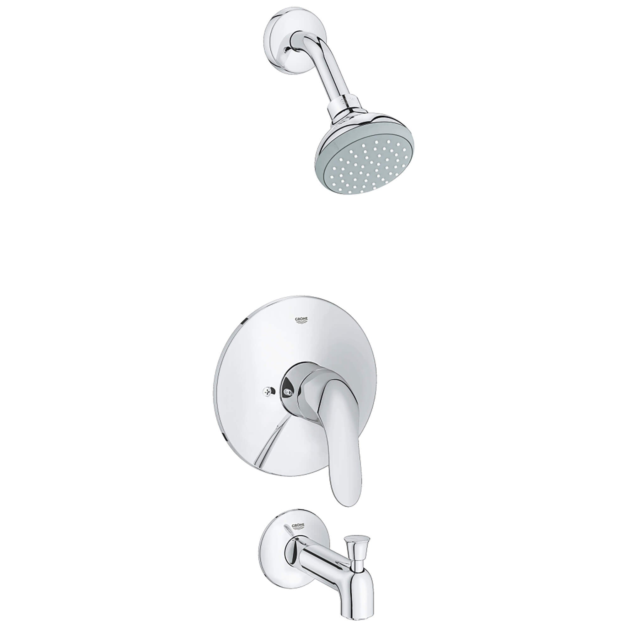 Grohe Agira Pressure Balance Tub and Shower Trim in Chrome - Model 35049000 | Perfect for Bathroom Renovations & Modern Home Upgrades