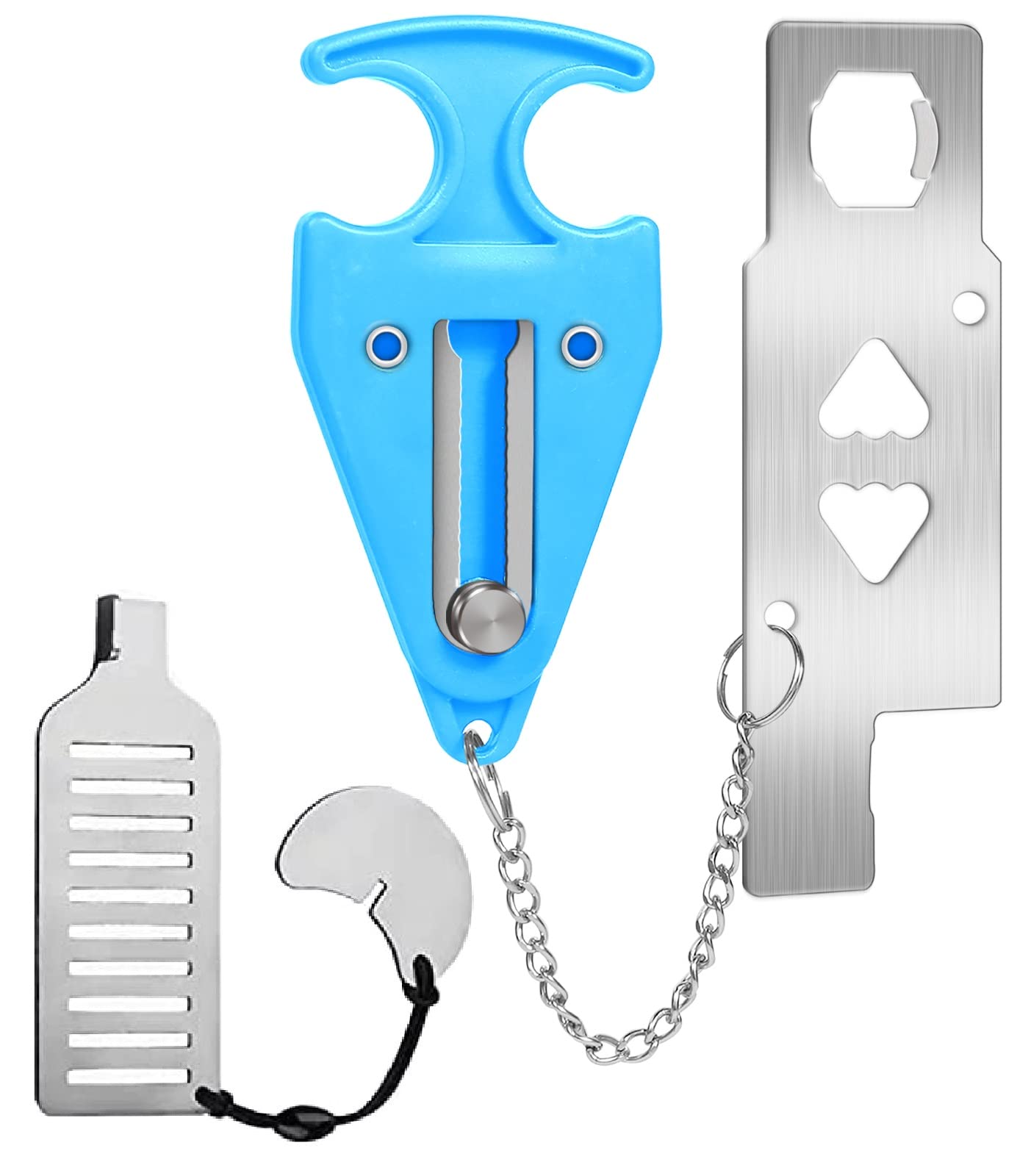 2022 Upgraded Portable Door Lock - Travel Security Device for Hotels, Apartments & College Dorms | Blue Combination Lock for Enhanced Home & Travel Safety | Perfect for Solo Travelers, Students & Renters