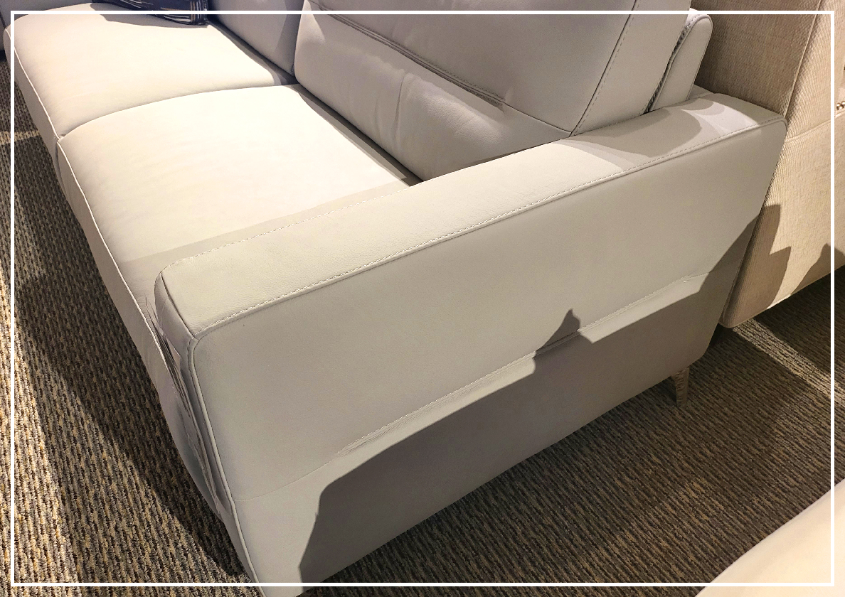 Kathy Ireland Tucson Genuine Leather Queen Sleeper Sofa with Chrome Steel Legs - Convertible Sofa Bed for Living Room, Guest Room & Small Spaces