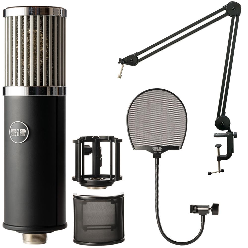512 Audio Skylight Professional Large Diaphragm Condenser XLR Microphone with Pop Filter & Boom Arm - Studio Recording, Podcasting, Voice Over & Live Streaming Bundle