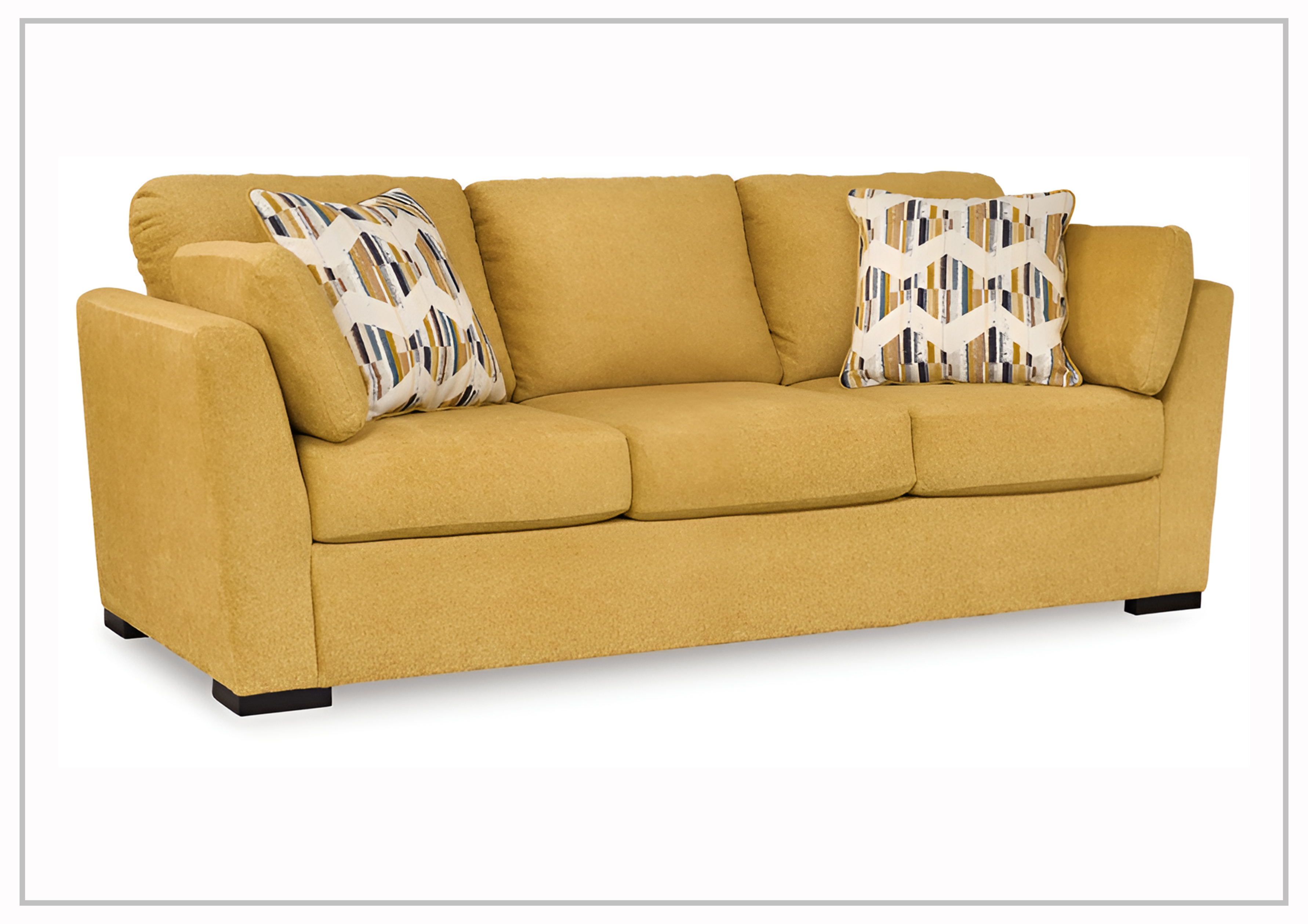 Gio Italia Valeria 3-Seater Fabric Queen Sleeper Sofa Bed - Convertible Comfortable Sectional Couch for Small Spaces, Living Room, Guest Room & Apartment