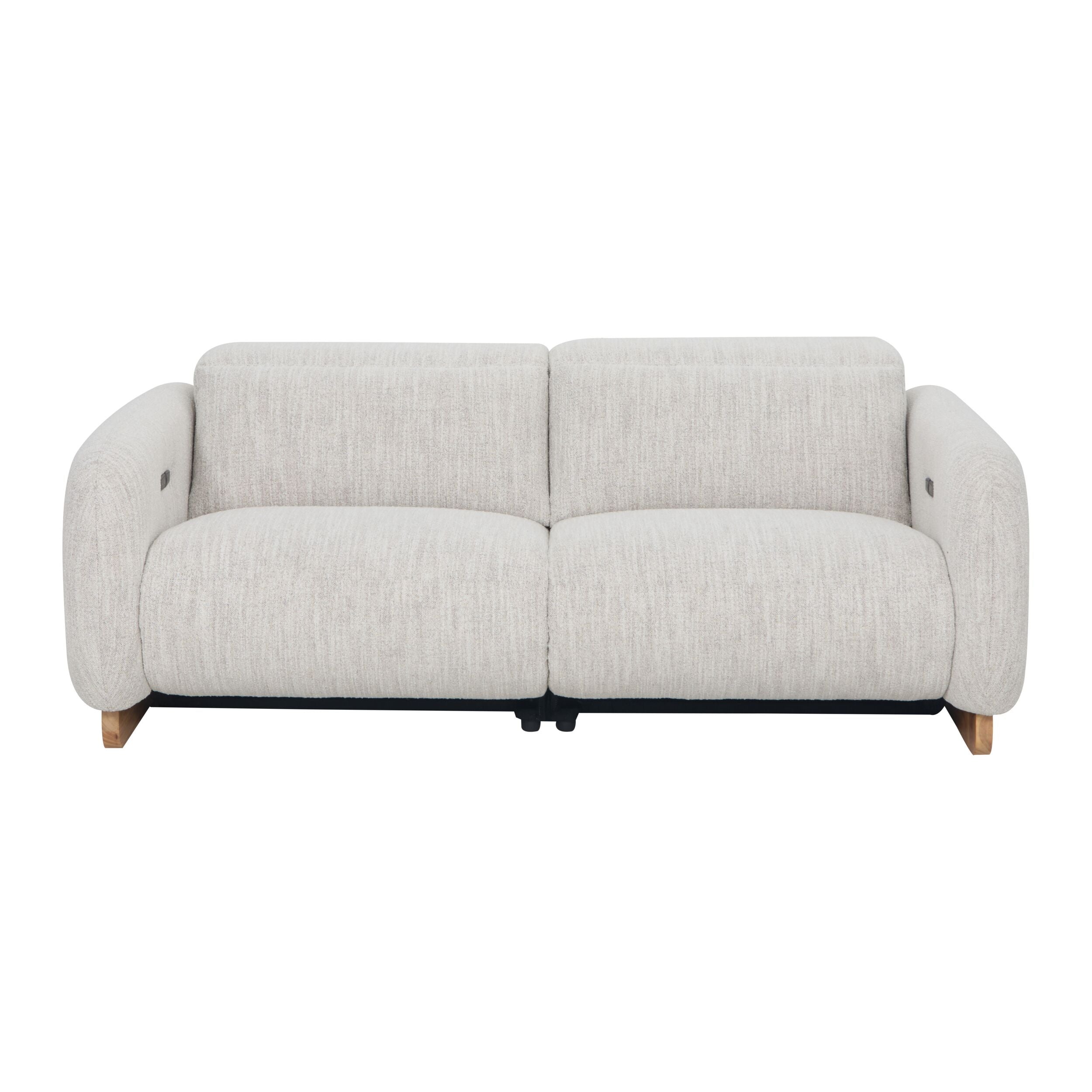 Bellano 3-Seater Recliner Sofa with Natural Textured Slub Fabric - Comfortable Living Room Furniture for Relaxing & Entertaining