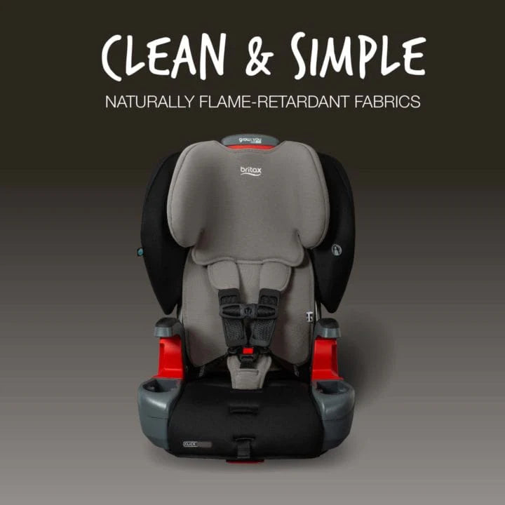 Britax Grow With You Clicktight Booster Car Seat - Safe & Adjustable for Kids 3-12 Years - Perfect for School, Travel & Family Road Trips