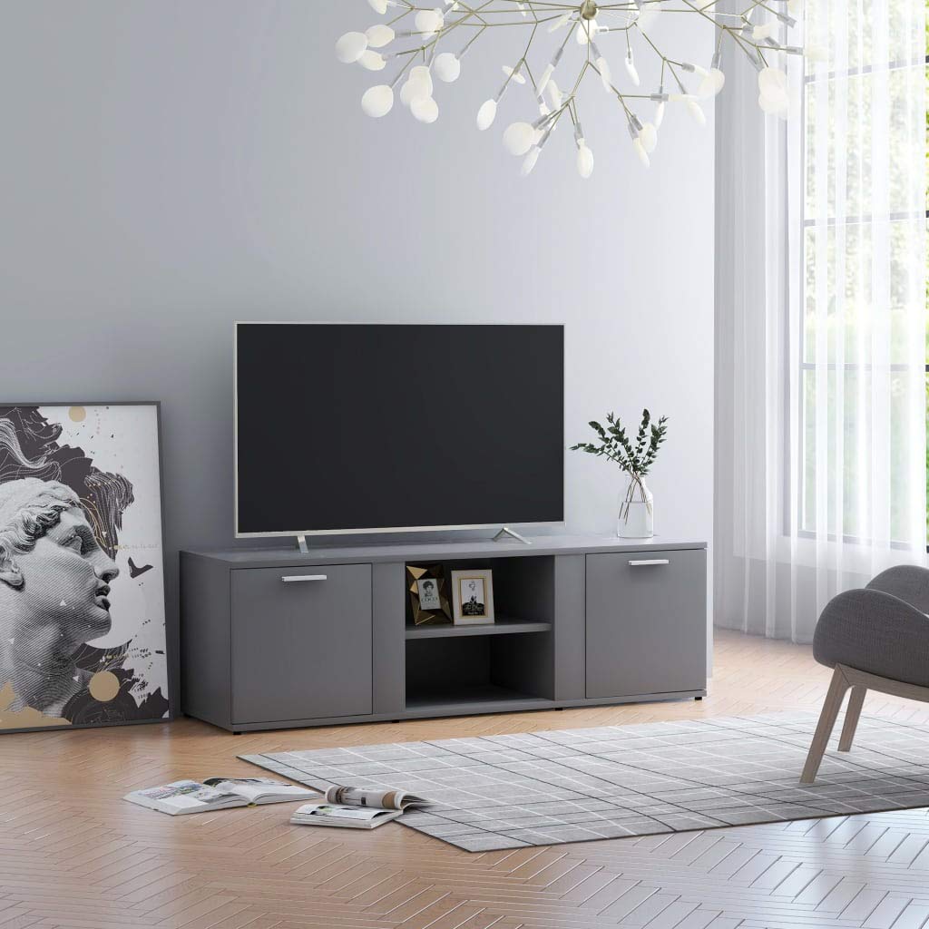 vidaXL TV Stand with 2 Doors & 2 Open Shelves - 47.2