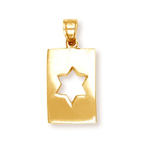 10K Yellow Gold Star of David Pendant - Jewish Jewelry for Men & Women - Perfect for Hanukkah Gifts, Bar Mitzvah, Bat Mitzvah & Religious Occasions