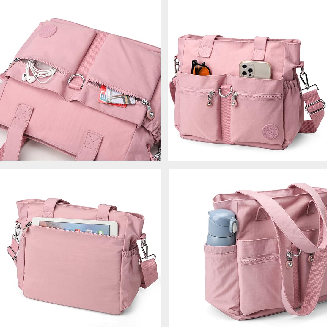 Stylish Nylon Tote Bag for Women - Crossbody Messenger Purse & Handbag | Perfect for Work, Travel & Everyday Use