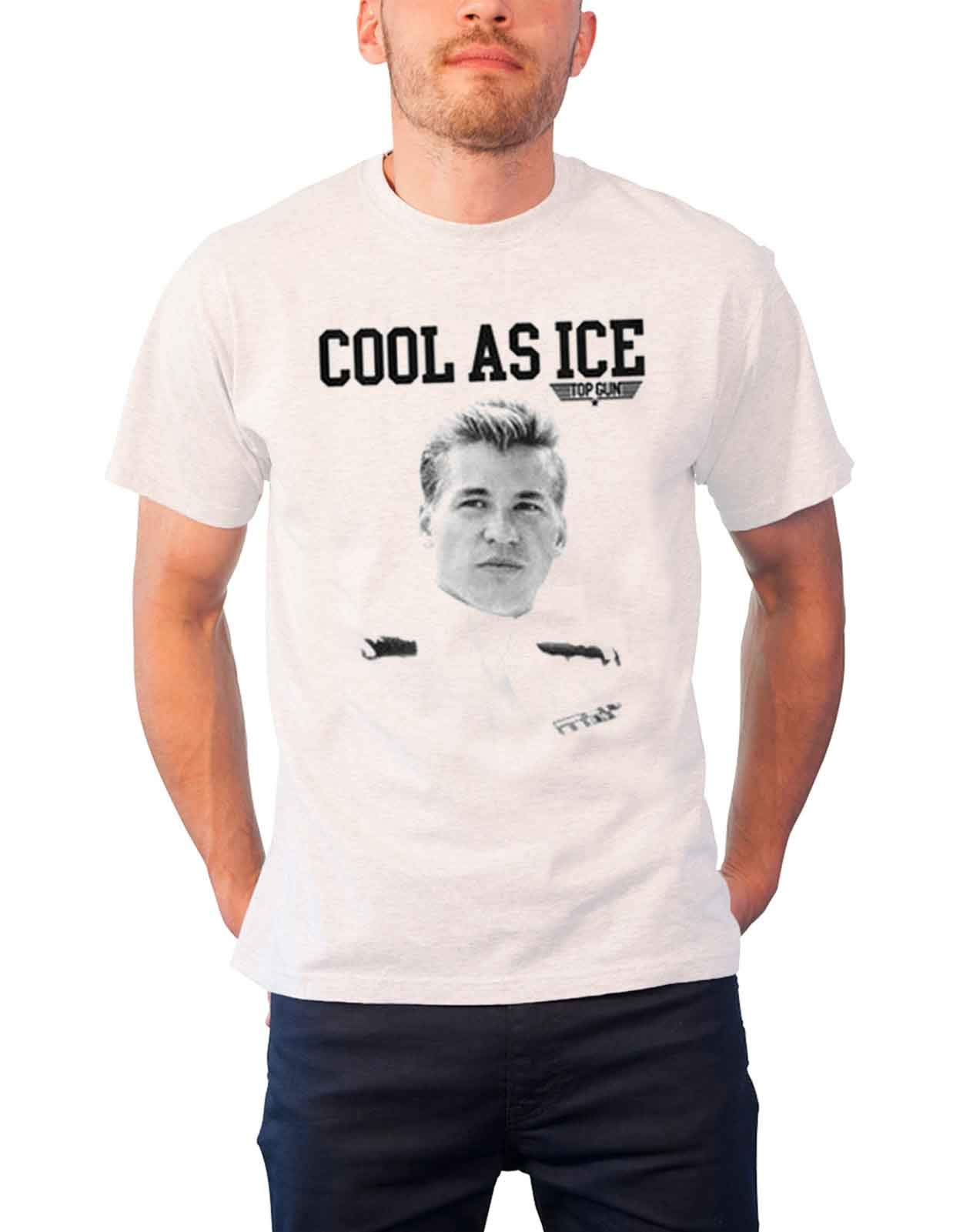 Top Gun Officially Licensed Cool As Ice Men's T-Shirt - Classic Movie Tee for Casual Wear, Fan Gifts & Retro Fashion