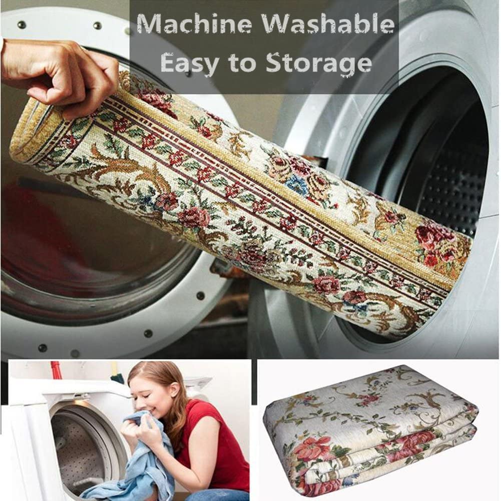 Ukeler Floral Non-Shedding Washable Area Rug - 5'2