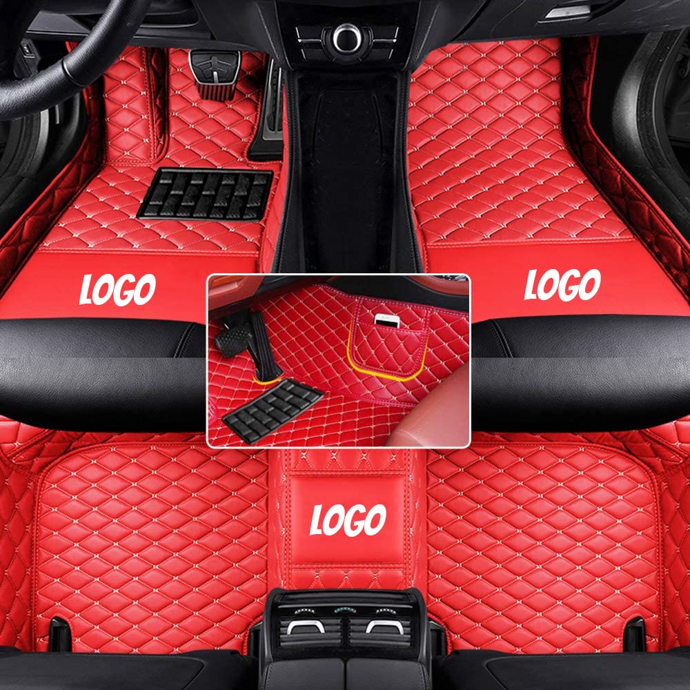 Custom All-Weather Waterproof Car Floor Mats - Full Coverage Leather Mats for 95% Sedan, SUV & Sports Cars | Durable Protection for Daily Commute, Road Trips & Off-Road Adventures