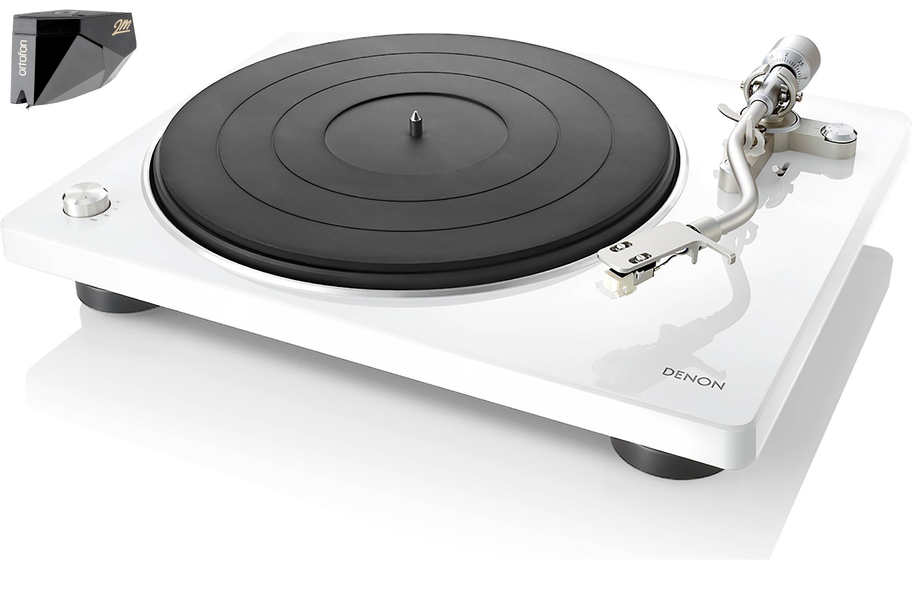 Denon DP-400 Fully Automatic Turntable with Ortofon 2M Black Cartridge - Premium Vinyl Record Player for Home Audio & DJ Setup - Perfect for Audiophiles and Music Enthusiasts
