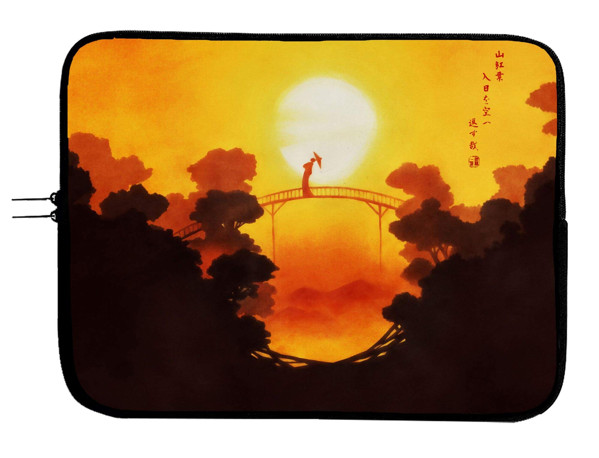 Hakkenden Eight Dogs of The East Anime Laptop Sleeve Bag - 15 Inch Notebook Case with Mousepad Surface - Stylish Anime Computer Bag for Laptop & Tablet Protection - Perfect for School, Work, and Travel
