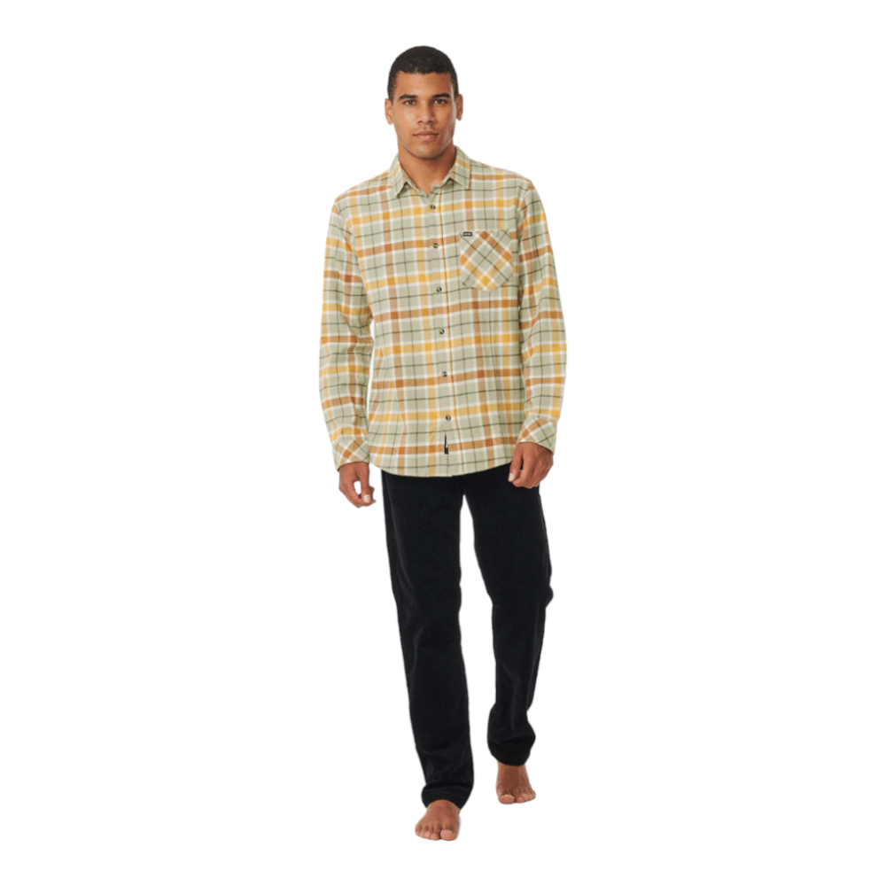 Rip Curl Checked In Flannel Shirt for Men - Soft & Comfortable Plaid Flannel Shirt - Perfect for Casual Wear, Outdoor Adventures & Layering in Fall/Winter