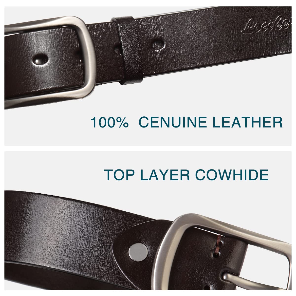 **Genuine Leather Belts for Men - Classic, Casual & Dress Belts for Jeans, Work & Business Attire | Durable & Stylish Men's Fashion Accessories**