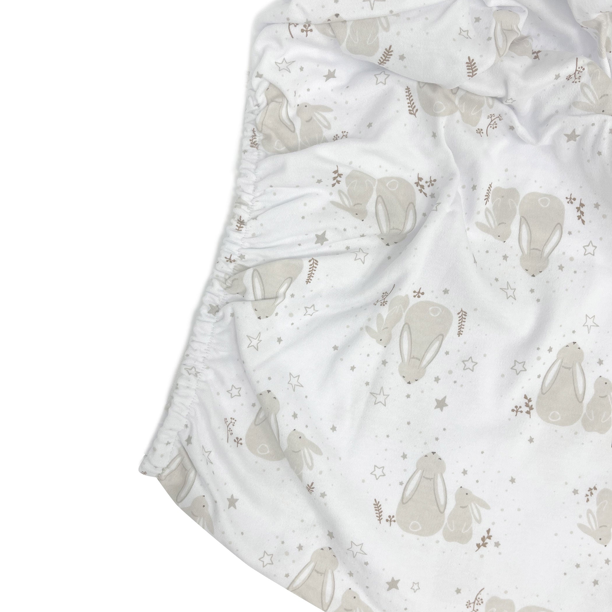 Bunny Dreams Jersey Co Sleeper & Bedside Crib Fitted Sheet - Soft & Breathable for Baby's Comfort - Perfect for Nursery, Co-Sleeping & Travel