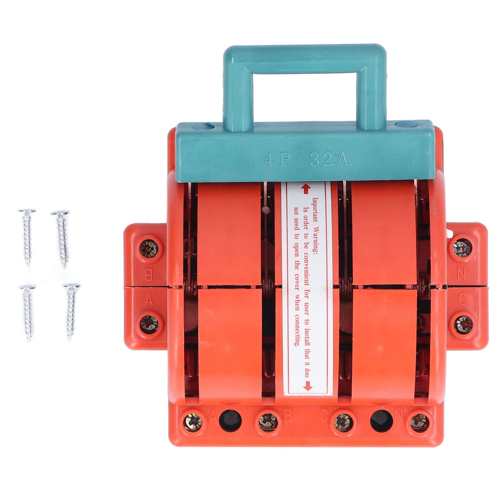 4 Pole Double Throw Knife Switch 32A AC380V 3 Phase for Electrical Disconnect