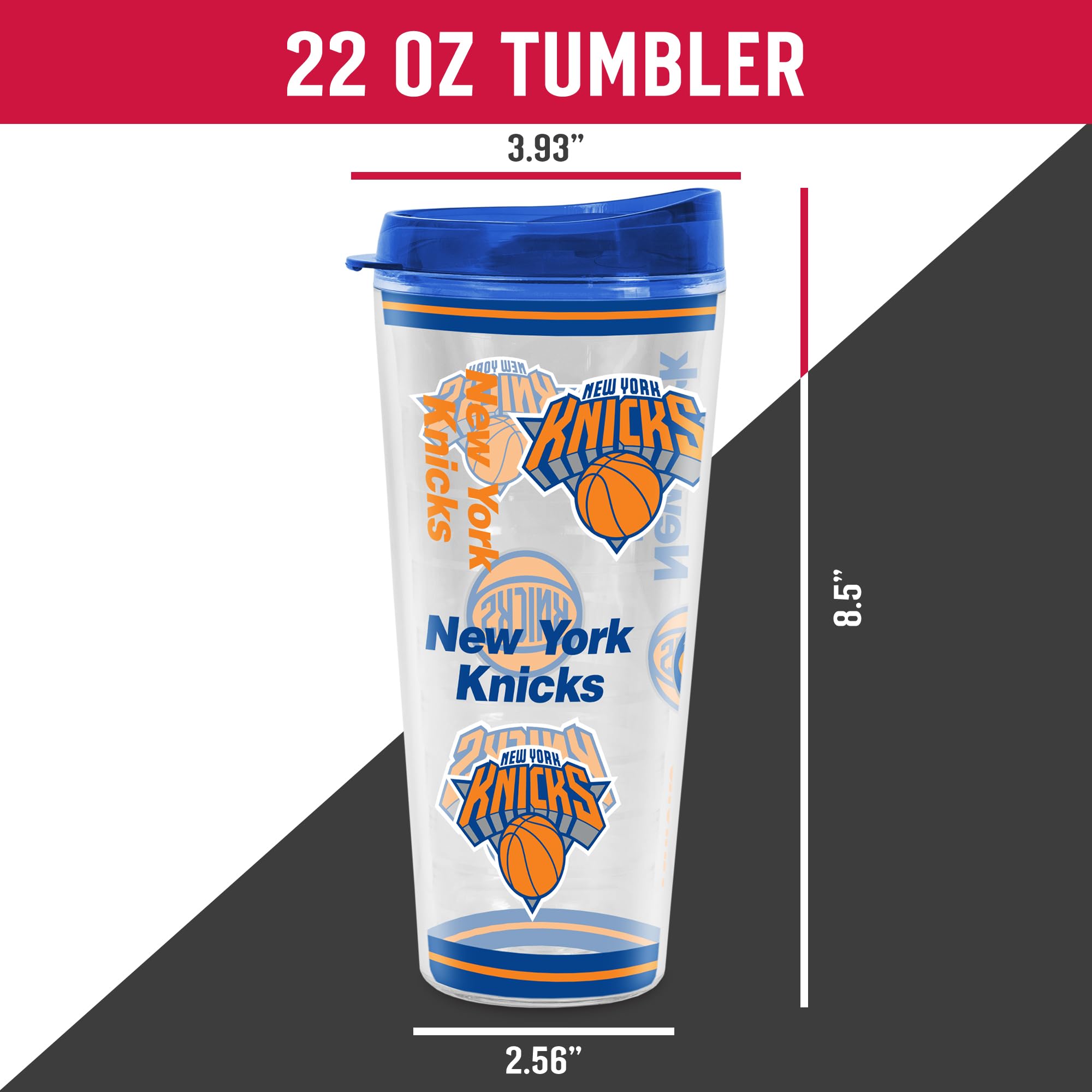 NBA Basketball Mayhem Double Wall 20oz Tritan Tumbler - Insulated Stainless Steel Water Bottle with Lid - Perfect for Sports Fans, Gym & Outdoor Activities