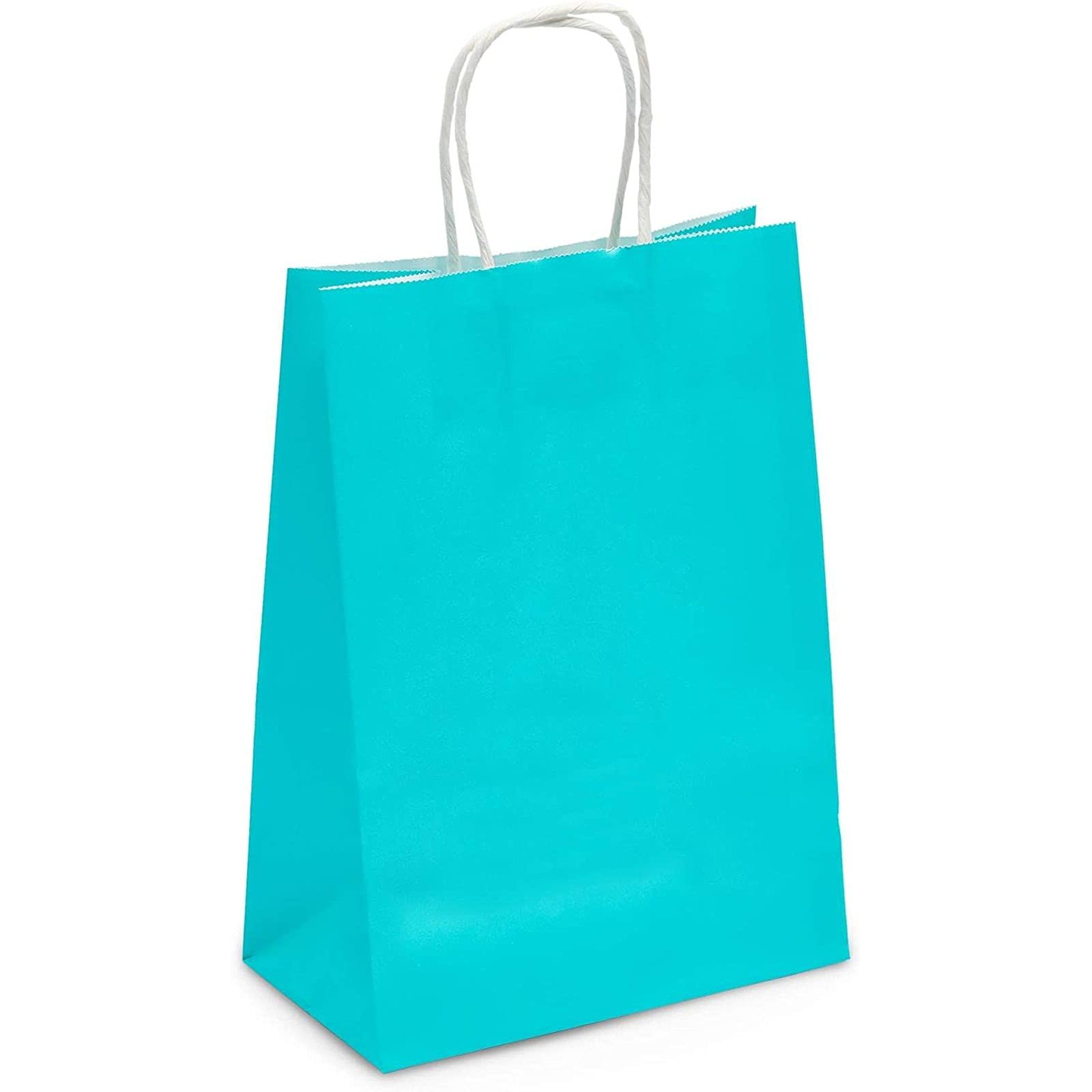 36 Pack Medium Teal Gift Bags with Handles - Premium Party Favors & Merchandise Bags for Birthdays, Weddings, Baby Showers & Corporate Events | Sparkle & Bash Collection