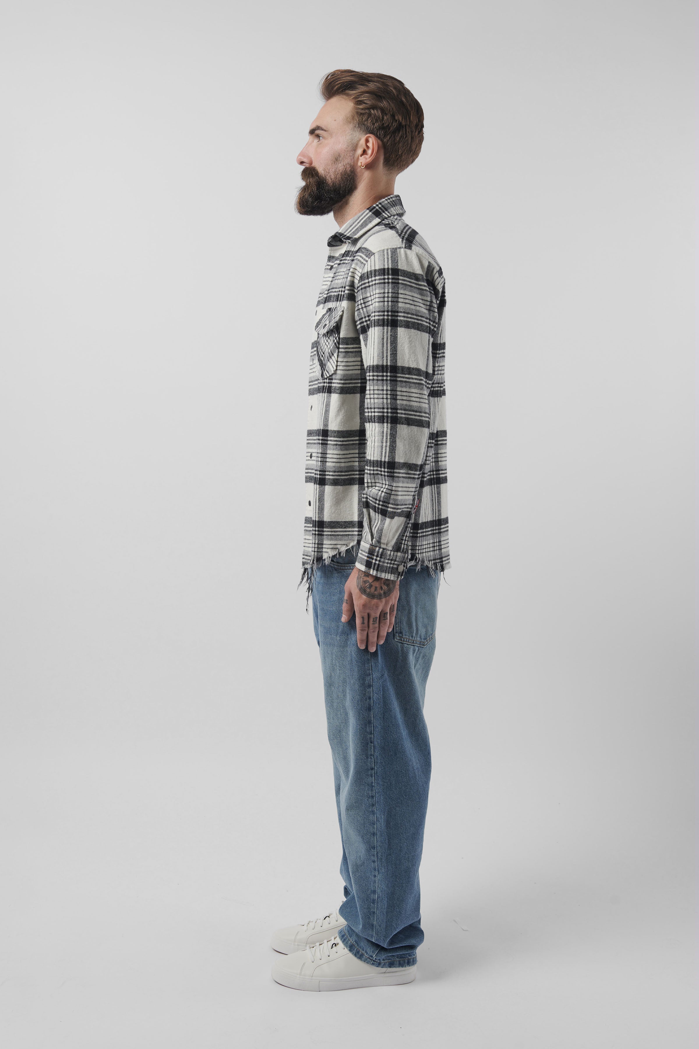 BODA Checked Overshirt for Men - Stylish Casual Button-Up Shirt with Flannel Lining - Perfect for Outdoor Adventures, Layering & Everyday Wear