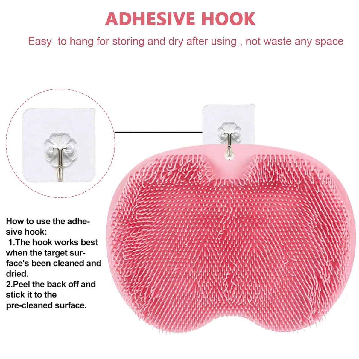 HANNEA® Silicone Foot Massager & Scrubber Brush with Acupressure Nodes - Non-Slip Suction Cups for Deep Cleaning, Improved Blood Circulation & Relaxation (Pink) - Perfect for Home Spa, Post-Workout Recovery & Stress Relief