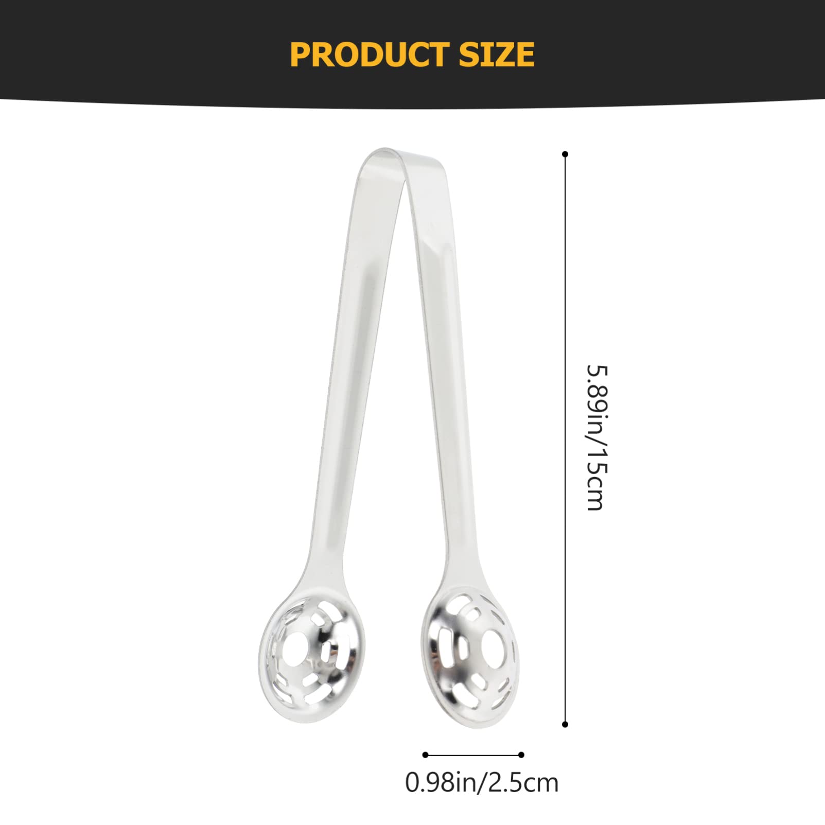 Zerodeko 1 Set Stainless Steel Whiskey Ice Ball Tongs - Reusable Metal Ice Cube Clamps for Whiskey, Cocktails & Beverages - Perfect for Chilling Drinks, Home Bars & Party Serving