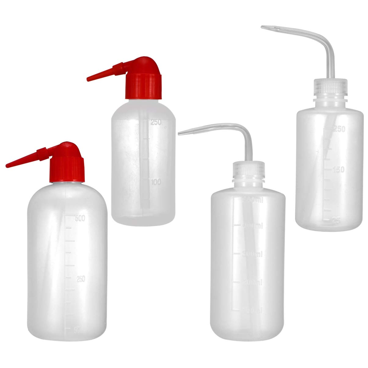 EXCEART 4pcs 500ml Plastic Hair Dye Bottles for Salon & Home Use