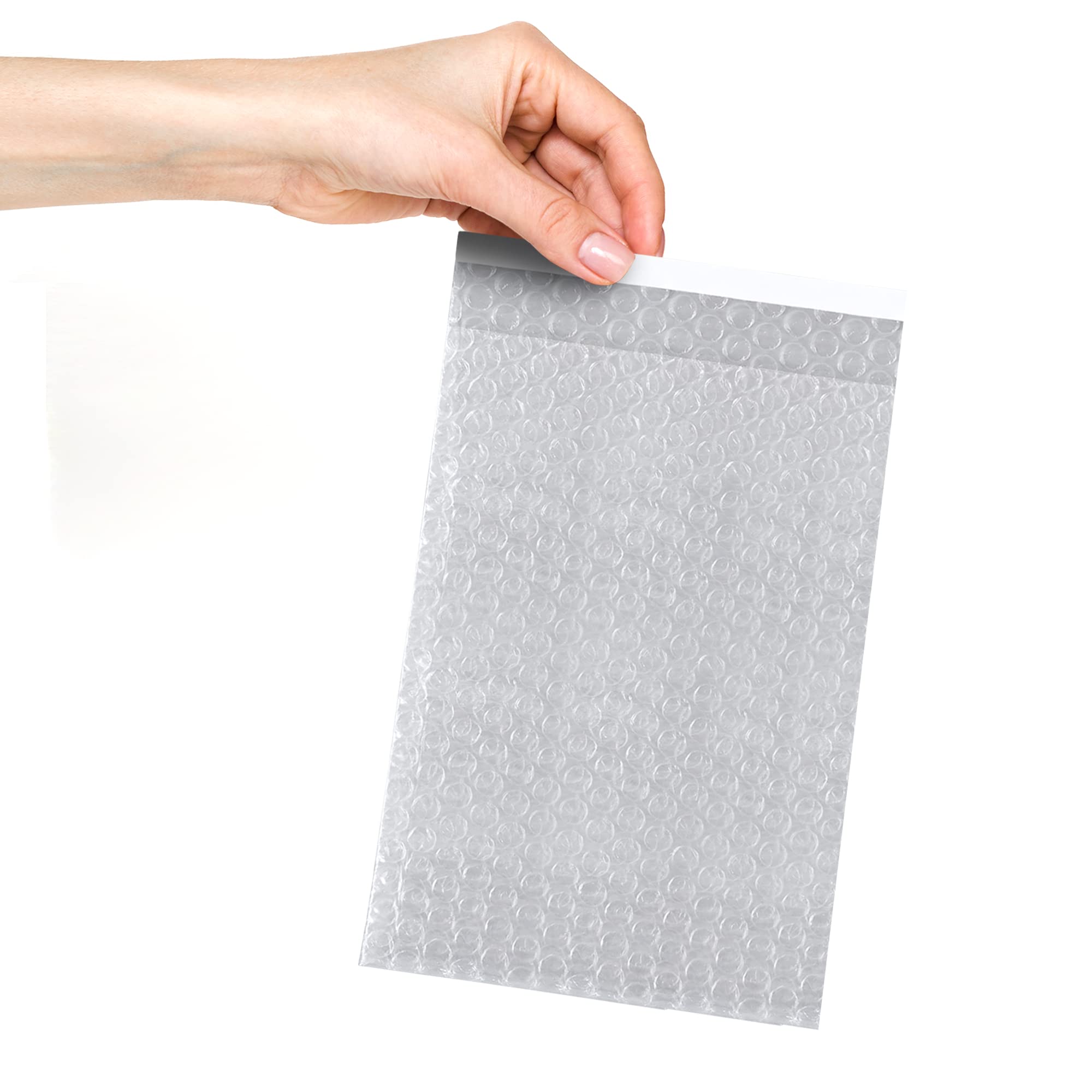 Amiff 100 Pack 10x15.5 Inch Clear Bubble Mailers - Waterproof Self-Sealing Padded Shipping Envelopes for Ecommerce, Jewelry, Books & Small Items - Perfect for Online Sellers, Amazon FBA & Moving Supplies