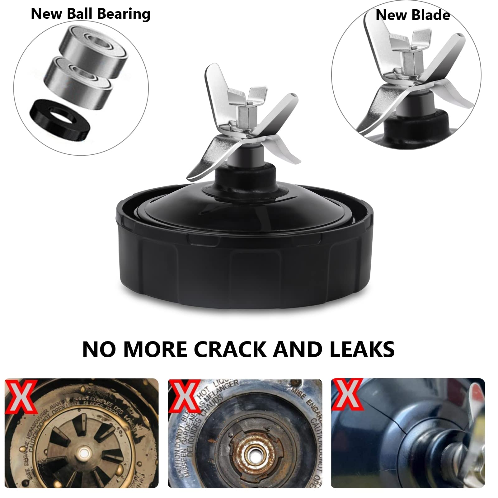 Premium Ninja Blender Replacement Parts - 7-Fin Stainless Steel Blender Blade for Ninja Cups | High-Speed Bearing & Leakproof Seal | Perfect for Smoothies, Protein Shakes & Food Prep