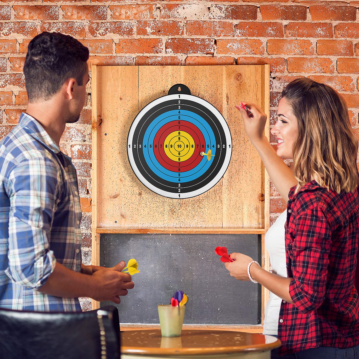 Magnetic Dart Board Set - 12 Pcs Safe Indoor Dartboard Game for Kids Ages 5-12 & Adults | Perfect for Family Parties, Game Rooms & Office Fun