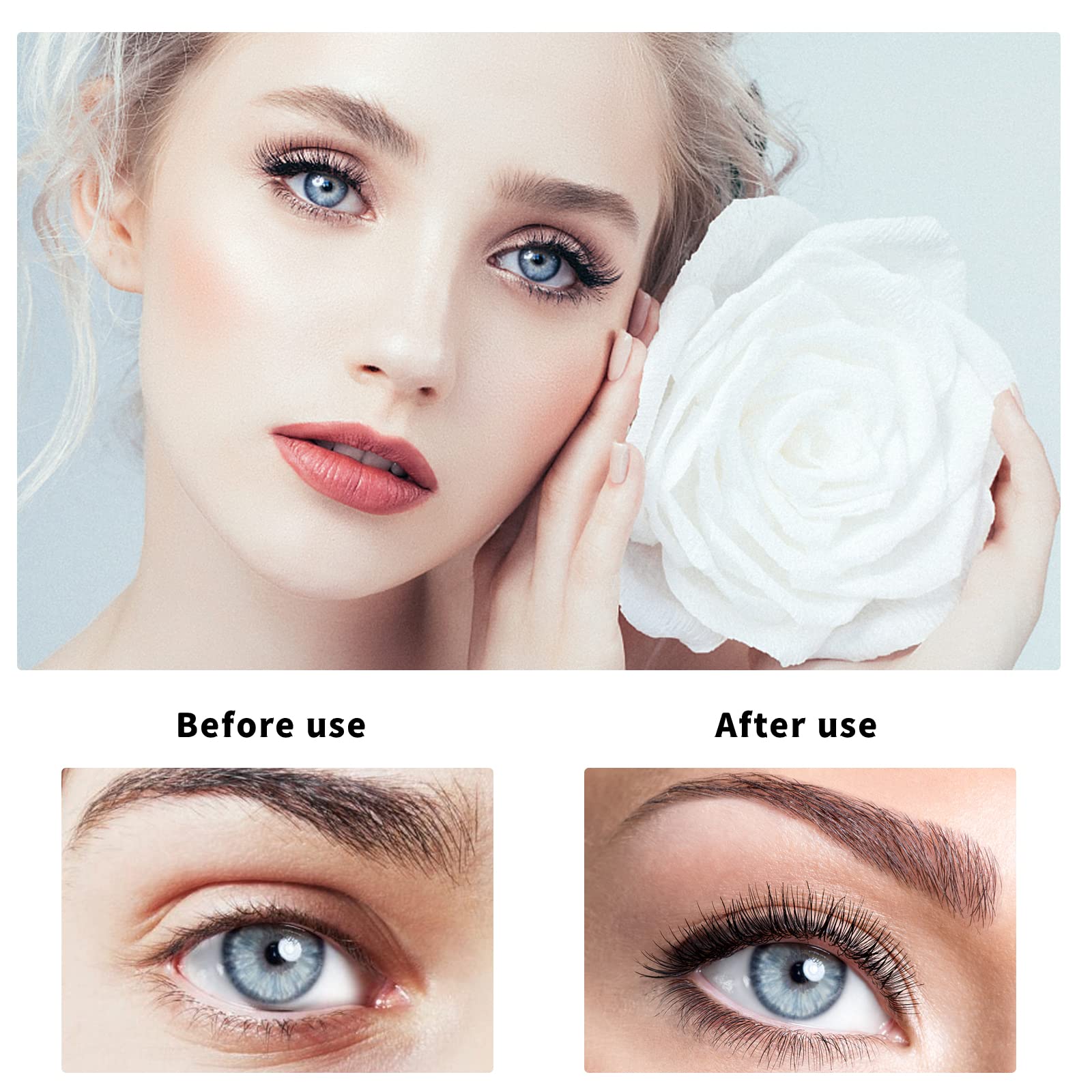 Electric Heated Eyelash Curler with Comb - 3 Temperature Settings for Natural Curl & Long-Lasting Lashes | Professional Makeup Tool for Women (White) | Perfect for Daily Makeup, Special Occasions & Travel